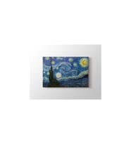 Vincent Van Gogh Mavi Sarı  Starry Night 1889 Tablo 60 X 60 cm