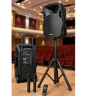 Lastvoice LS-P1912EE-ST Portatif Taşınabilir Mikrofonlu Stantlı Seyyar Ses Sistemi 12 İNÇ 800 WATT