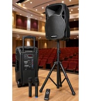 Lastvoice LS-P1912EE-ST Portatif Taşınabilir Mikrofonlu Stantlı Seyyar Ses Sistemi 12 İNÇ 800 WATT