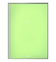 PAPİRÜS PASTEL PP. KAPAK SPİRALLİ A4 72YP. KARELİ DEFTER
