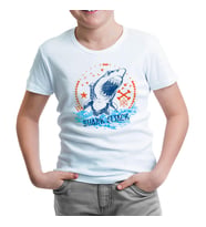 Shark Attack Beyaz Çocuk Tshirt