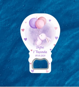 1 Yaşında Kız Bebek Doğum Günü Organizasyon Baby Shower Hediyelik Magnet