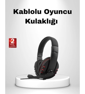 Rahat Ve Dayanıklı Mikrofonlu Oyun Kulaklığı – Stereo Ses, Ayarlanabilir Kafa Bandı