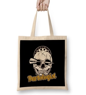 Dartologist Darts Player Skull Arrow Dartboard Dart Team Bez Çanta Uzun Saplı
