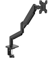 Tek Kollu Monitör Kolu ve Monitör Standı 13-32 İnç, 9 kg, VESA 75x75 100x100 Uyumlu, Yay Destekli 360° Döner Ayarlanabilir Masaüstü Ekran Tutucu Siyah