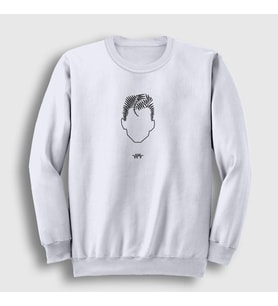 Presmono Unisex Beyaz Face Arctic Monkeys Sweatshirt 13327tt (Beyaz)