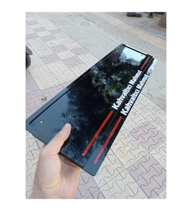 Pleksi Plakalık Takım 2 Ad. - App ve Normal Plaka İçin Alt Üst Pleksi Plakalık -