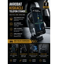 Araç Havalandırma Telefon Tutucu Tek Elle Kullanımlı Stand