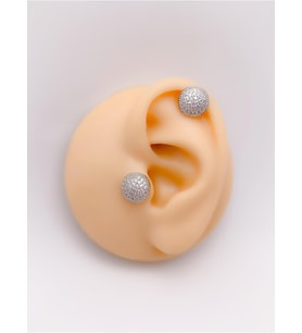 Lexroo Taşlı Daire Kıkırdak Helix Tragus Piercing(1adet)