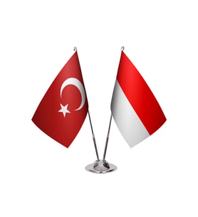 Endonezya İkili Masa Bayrağı