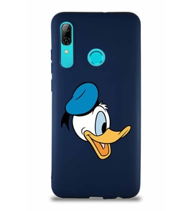 Huawei P Smart 2019 Soft Premier Kapak Donald Duck-F Tasarımlı Silikon Kılıf - Lacivert (Şeffaf)