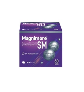 Magnimore SM Magnezyum Sitrat Malat İçeren Saşe Takviye Edici Gıda 30 Saşe