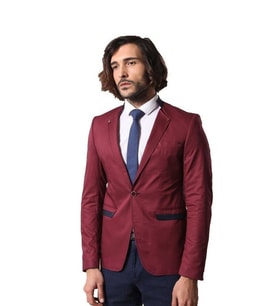 Hakim Yaka Bordo Erkek Ceket - Wessi
