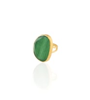 Kadir Jewellery 22 Ayar Altın Kaplama Kadın Fosil Taşlı Yüzük
