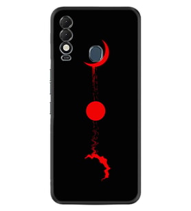 Tecno Spark 8T Kılıf Silikon Desen Özel Seri Red Moon 1710