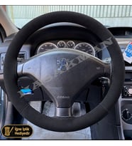 Peugeot 307 Dikme Direksiyon Kılıfı Alcantara Süet Monza Black XR-XS-XT-Premium 2001-2005
