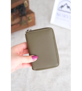 Fermuarlı Unisex Kartlık Cüzdan (Yeşil)