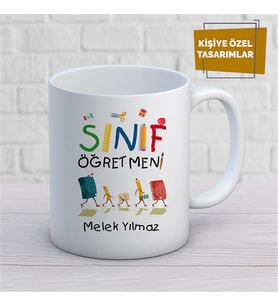 Kişiye Özel İsim Yazılabilir Sınıf Öğretmeni Kupa Bardak