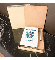 Bebek Hediyesi Ahşap Kutulu Defter Kalem Set 001