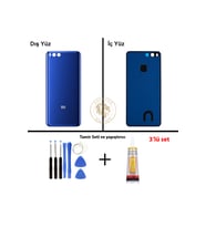 Xiaomi Mi 6 Mavi Uyumlu Arka Kapak + Yapıştırıcı ve Vida Seti