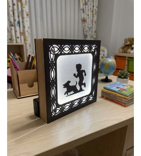 Kişiye Özel İsimli Dekoratif Gece Lambası – 14x14 cm