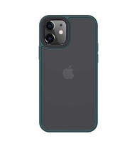 iPhone 12 Mini Kılıf Kenarları Renkli Arkası Mat Kılıf (Yeşil)