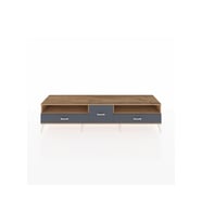 Hyperion TV Ünitesi 2 Raflı 3 Çekmeceli  220x44x51 Çam-Çam/Antrasit