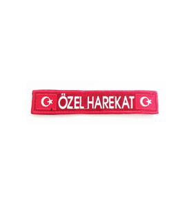Single Sword Özel Harekat 3X17Cm Nakış Patch - Peç KIRMIZI
