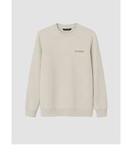 LCWAIKIKI Classic Bej Bisiklet Yaka Baskılı Erkek Sweatshirt