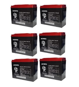 MONERO 12V-20 AMPER DİK -YENİ TARİHLİ- E-BIKE ELEKTRİKLİ BİSİKLET- AKÜ 6'LÜ PAKET 24 amper ebatlarında EBATLAR: 180 x 78 x 170mm