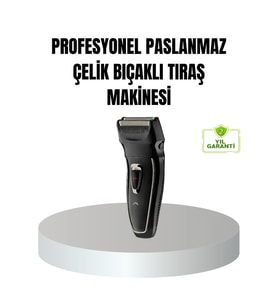 Mey İthalat® Profesyonel Şarjlı Saç ve Sakal Tıraş Makinesi – Çelik Bıçaklı, Ayarlanabilir Başlıklı,