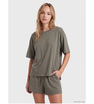LCW DREAM Yeşil Modal Karışımlı Kadın Şortlu Pijama Takımı