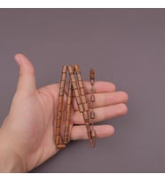 Yılan Ağacı Usta İşi İmzalı Kesme Kesim 6.5x10.5mm Tesbih