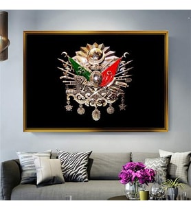 Altın Çerçeveli dekoratif tablo a876 (Gold)