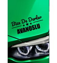 Nevşehir Avanos Siyah Araç Sticker  Nevşehir Bize De Derler  Avanoslu 40x15 cm Oto Sticker