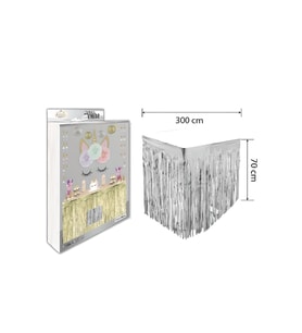 Püskül Masa Eteği Gümüş 70*300 Cm