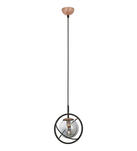 AVONNI AV-60291-1BSY Siyah Boyalı Modern Avize E14 Metal Cam 22cm