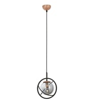 AVONNI AV-60291-1BSY Siyah Boyalı Modern Avize E14 Metal Cam 22cm