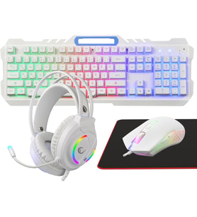 FİTMENT KM-GX7 Gökkuşağı Aydınlatmalı USB Gaming Combo Q Gaming Klavye + Mouse + Mousepad + Kulaklık