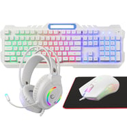 FİTMENT KM-GX7 Gökkuşağı Aydınlatmalı USB Gaming Combo Q Gaming Klavye + Mouse + Mousepad + Kulaklık