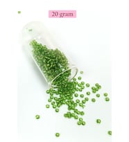 Dökme Cam Kum Boncuk (8/0) 3 mm - 20 Gram - Şeffaf Çimen Yeşili - BNC154