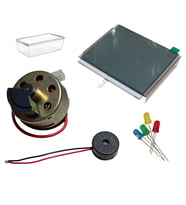 Elektrik Üreten Dinamo Motor (Parmak ile çevrilebilen) Led, Panel ve Buzzer Çalıştıran Hobi Deney Seti