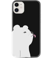 Apple iPhone 11 12 13 Mini Kılıf Desemli Silikon Panda Sevimli 1738