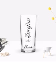 BK Gift Kişiye Özel Renkli Baskılı Şerefine Tasarımlı Rakı Bardağı-1 (Beyaz)