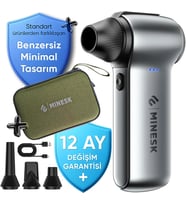 G150 Turbo Jet Fan Hava Üfleyici - 【Turbo Modda 150 Gram Hava Basıncı】- Çok Amaçlı Kullanım (Klavye, Ev, Araba Temizliği, Toz Üfleme,) - Taşıma Çantalı ve Ekstra Nozullu