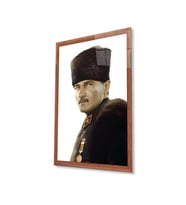 Atatürk Cam Tablo 4mm Dayanıklı Temperli Cam, Atatürk Glass Wall Art (Çok Renkli)
