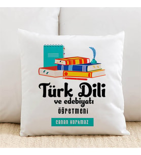 Kişiye Özel Edebiyat Öğretmenlerine Özel İsimli Yastık