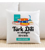 Kişiye Özel Edebiyat Öğretmenlerine Özel İsimli Yastık