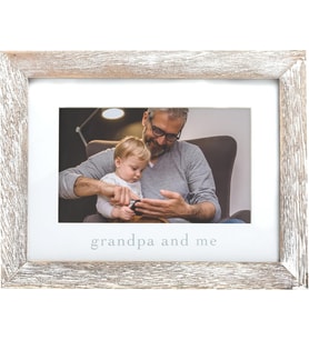 Grandpa & Me Keepsake Rustik Resim Çerçevesi, Babalar Günü Hediyesi Büyükbaba için Eskitilmiş