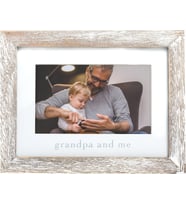 Grandpa & Me Keepsake Rustik Resim Çerçevesi, Babalar Günü Hediyesi Büyükbaba için Eskitilmiş